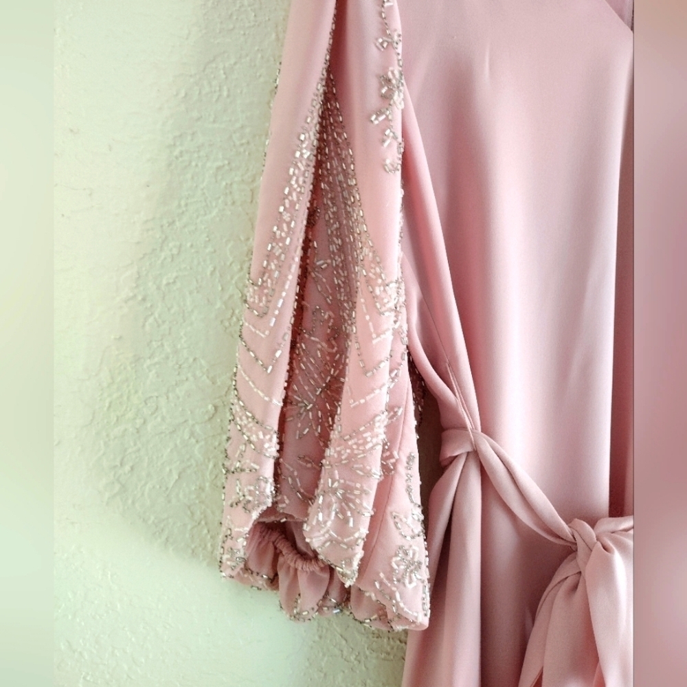 Jack Bryan Vintage Pink Beaded Midi Dress Deadstock NWT Size 12 - Picture 7 of 14